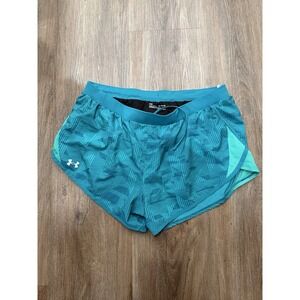 Under Armour Fly By 2.0 Running Shorts Women's‎ Coastal Teal Size XL